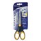 Westcott Bonded Scissors - 7", Gray/Yellow, Straight, Non-Stick Titanium